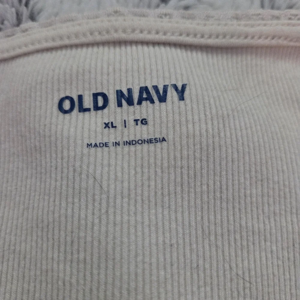 🌷Old Navy Women's XL Cream Squared Scoop Neck Short Sleeve Top - Picture 3 of 4